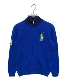 POLO RALPH LAUREN（ポロ・ラルフローレン）の古着「ニットジャケット」｜ネイビー×ブルー