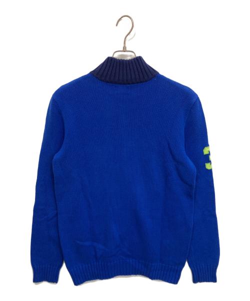POLO RALPH LAUREN（ポロ・ラルフローレン）POLO RALPH LAUREN (ポロ・ラルフローレン) ニットジャケット ネイビー×ブルー サイズ:XL（18-20）の古着・服飾アイテム