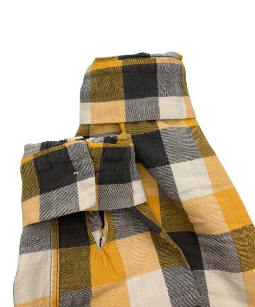 FRUIT OF THE LOOM（フルーツオブザルーム）FRUIT OF THE LOOM (フルーツオブザルーム) 60S ブロックチェックオープンカラーシャツ イエロー×グレー サイズ:XLの古着・服飾アイテム