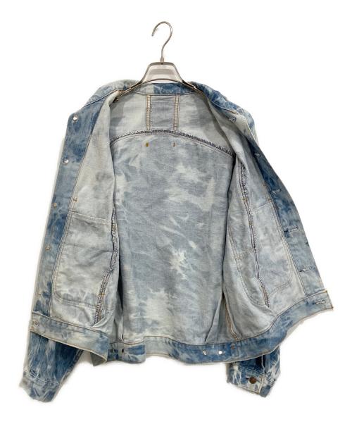 LEVI'S（リーバイス）LEVI'S (リーバイス) COTE'RARIAN 再構築 リメイク ブリーチデニムジャケット ブルー×ホワイト サイズ:freeの古着・服飾アイテム