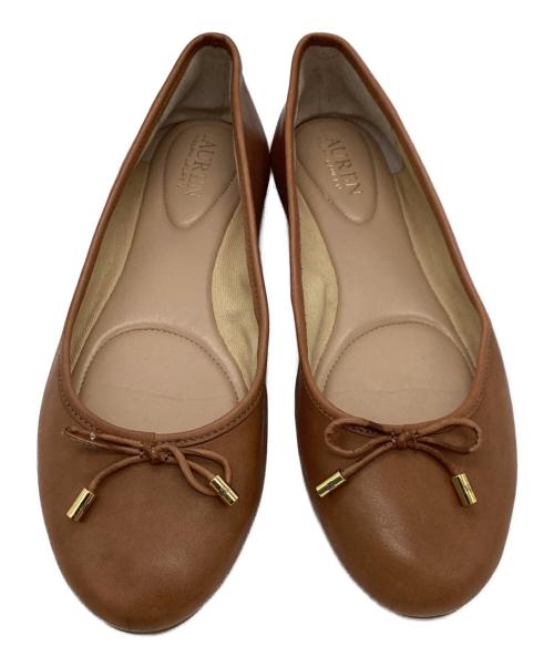 LAUREN RALPH LAUREN（ローレンラルフローレン）LAUREN RALPH LAUREN (ローレンラルフローレン) バレエパンプス ブラウン サイズ:7の古着・服飾アイテム