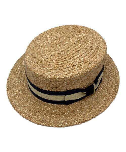 Lock&Co Hatters（ロックアンドコーハッターズ）LOCK&Co HATTERS (ロックアンドコーハッターズ) ボーターハット ベージュ サイズ:Mの古着・服飾アイテム