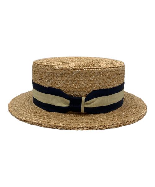 Lock&Co Hatters（ロックアンドコーハッターズ）LOCK&Co HATTERS (ロックアンドコーハッターズ) ボーターハット ベージュ サイズ:Mの古着・服飾アイテム