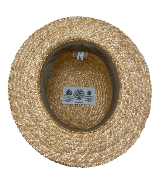 Lock&Co Hatters（ロックアンドコーハッターズ）LOCK&Co HATTERS (ロックアンドコーハッターズ) ボーターハット ベージュ サイズ:Mの古着・服飾アイテム