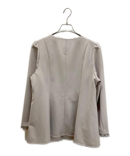 TO BE CHIC（トゥービーシック）TO BE CHIC (トゥービーシック) デュアルストレッチ ZIP チュニック ベージュ サイズ:44の古着・服飾アイテム