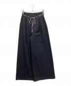 BLUE LABEL CRESTBRIDGEブルーレーベルクレストブリッジ）の古着「サイロスパンクリアツイルワイドパンツ」｜ブラック