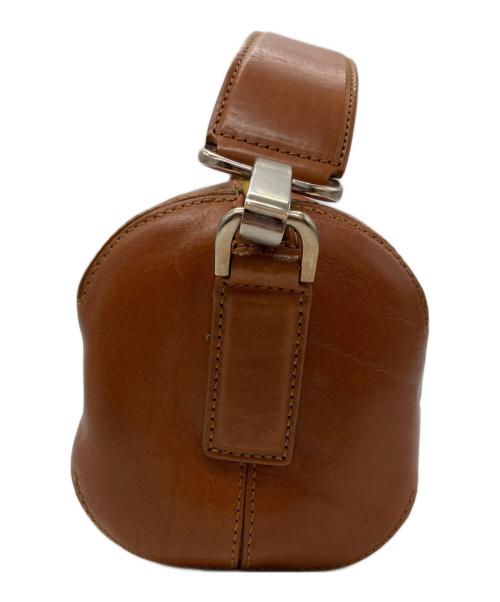 HIROFU（ヒロフ）HIROFU (ヒロフ) レザーハンドバッグ ブラウンの古着・服飾アイテム