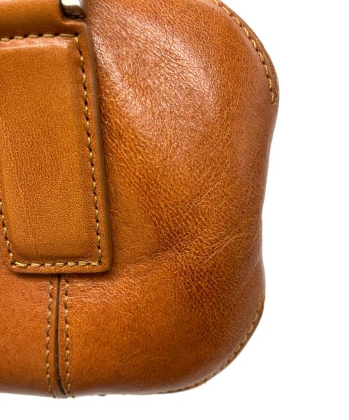 HIROFU（ヒロフ）HIROFU (ヒロフ) レザーハンドバッグ ブラウンの古着・服飾アイテム