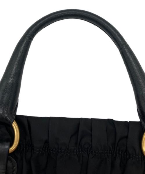 PRADA（プラダ）PRADA (プラダ) ナイロンギャザーバッグ ブラックの古着・服飾アイテム