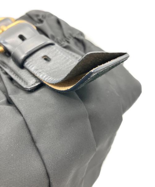 PRADA（プラダ）PRADA (プラダ) ナイロンギャザーバッグ ブラックの古着・服飾アイテム