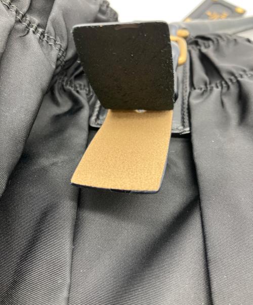 PRADA（プラダ）PRADA (プラダ) ナイロンギャザーバッグ ブラックの古着・服飾アイテム