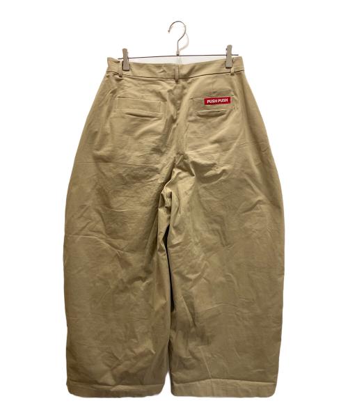 pushpush（プッシュプッシュ）pushpush (プッシュプッシュ) タックワイドパンツ ベージュ サイズ:XLの古着・服飾アイテム