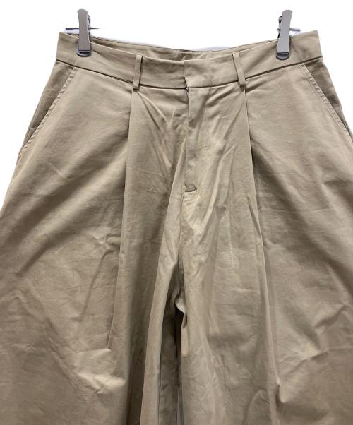 pushpush（プッシュプッシュ）pushpush (プッシュプッシュ) タックワイドパンツ ベージュ サイズ:XLの古着・服飾アイテム