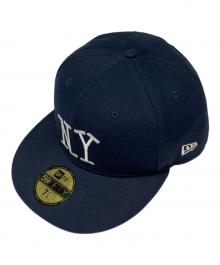 New Era×stussy（ニューエラ×ステューシー）の古着「コラボキャップ」｜ネイビー