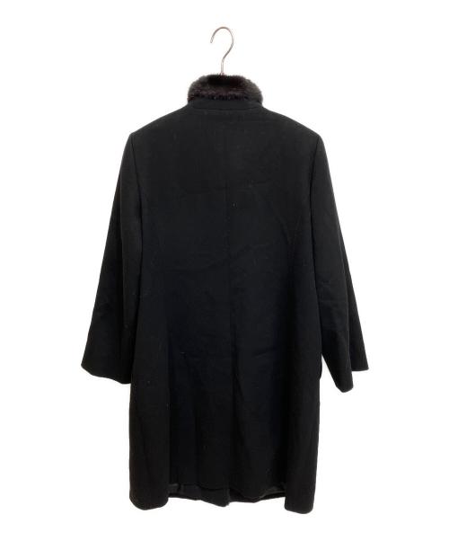 Leilian（レリアン）Leilian (レリアン) ミンクファー カシミヤコート ブラック サイズ:11の古着・服飾アイテム