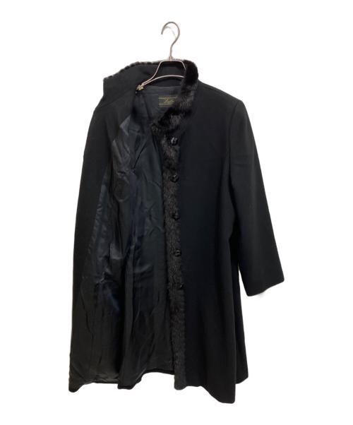 Leilian（レリアン）Leilian (レリアン) ミンクファー カシミヤコート ブラック サイズ:11の古着・服飾アイテム