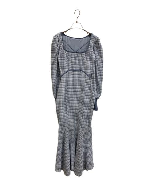 Resexxy（リゼクシー）RESEXXY (リゼクシー) バイカラーツイードマーメイドニットワンピース ブルー サイズ:Freeの古着・服飾アイテム