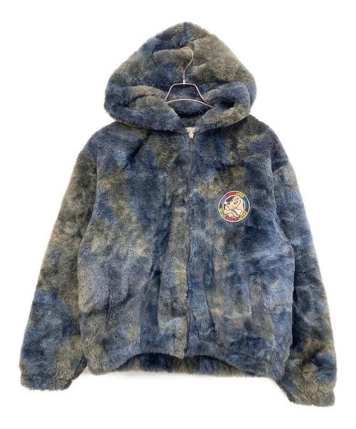GALFY（ガルフィー）GALFY (ガルフィー) タイダイ ファーフーデッドジャケット ネイビー サイズ:Lの古着・服飾アイテム