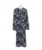 MICHAEL KORSマイケル・コース）の古着「Palm Georgette Midi Dress ワンピース」｜ネイビー