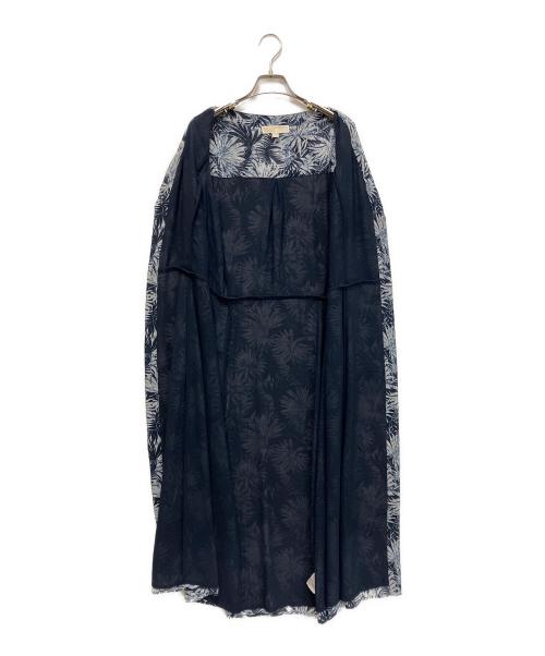 MICHAEL KORS（マイケル・コース）MICHAEL KORS (マイケル・コース) Palm Georgette Midi Dress ワンピース ネイビー サイズ:Sの古着・服飾アイテム