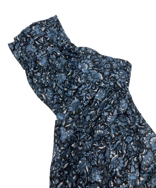 MICHAEL KORS（マイケル・コース）MICHAEL KORS (マイケル・コース) 総柄ワンピース ラップドレス ネイビー サイズ:Mの古着・服飾アイテム