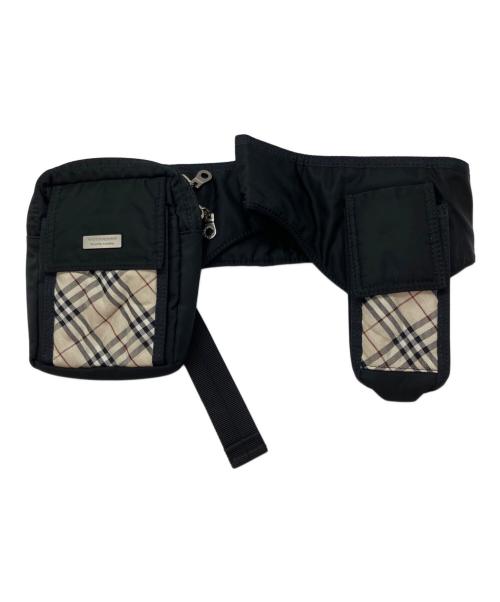 BURBERRY BLACK LABEL（バーバリーブラックレーベル）BURBERRY BLACK LABEL (バーバリーブラックレーベル) ノバチェック柄ウエストバッグ ブラックの古着・服飾アイテム