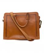 banuceバンニュス）の古着「レザー ビジネスバッグ」｜ブラウン