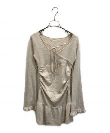 ANDMARY（アンドマリー）の古着「Fleur Knit Mini Dress」｜ベージュ