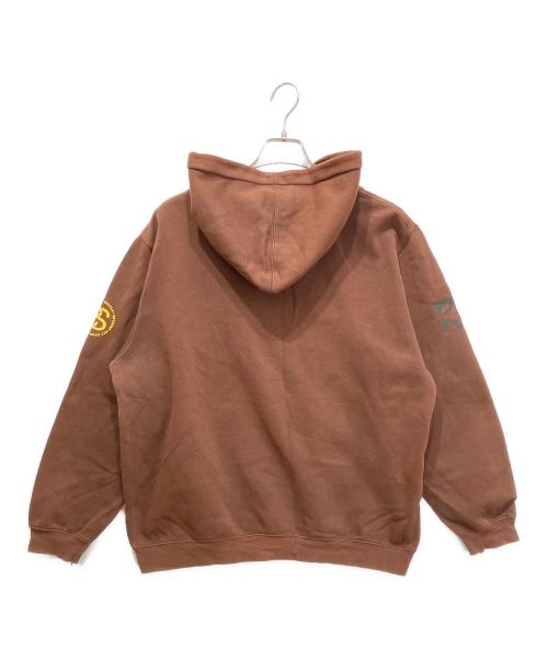 stussy（ステューシー）stussy (ステューシー) 00Sプルオーバーパーカー ブラウン サイズ:Mの古着・服飾アイテム