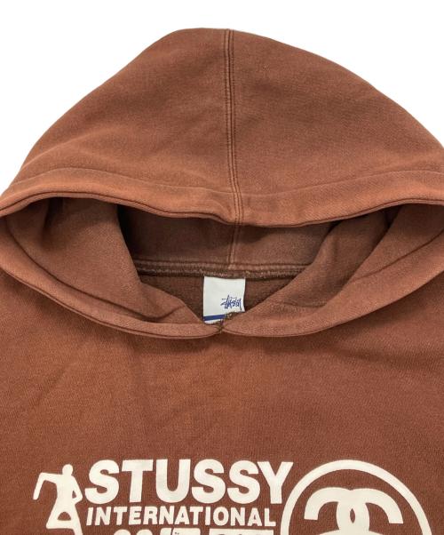 stussy（ステューシー）stussy (ステューシー) 00Sプルオーバーパーカー ブラウン サイズ:Mの古着・服飾アイテム