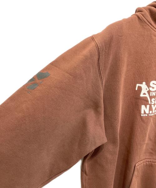 stussy（ステューシー）stussy (ステューシー) 00Sプルオーバーパーカー ブラウン サイズ:Mの古着・服飾アイテム