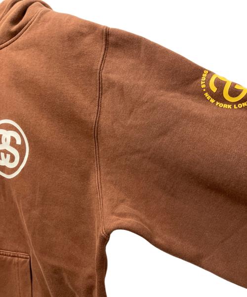 stussy（ステューシー）stussy (ステューシー) 00Sプルオーバーパーカー ブラウン サイズ:Mの古着・服飾アイテム