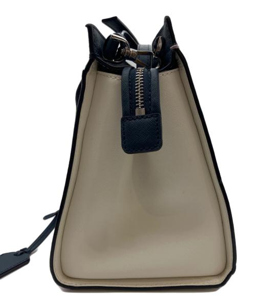 Kate Spade（ケイトスペード）Kate Spade (ケイトスペード) キャメロン ミディアム サッチェル 2WAYバッグ ネイビー×パープルの古着・服飾アイテム