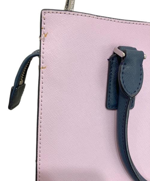 Kate Spade（ケイトスペード）Kate Spade (ケイトスペード) キャメロン ミディアム サッチェル 2WAYバッグ ネイビー×パープルの古着・服飾アイテム