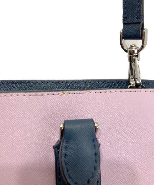 Kate Spade（ケイトスペード）Kate Spade (ケイトスペード) キャメロン ミディアム サッチェル 2WAYバッグ ネイビー×パープルの古着・服飾アイテム