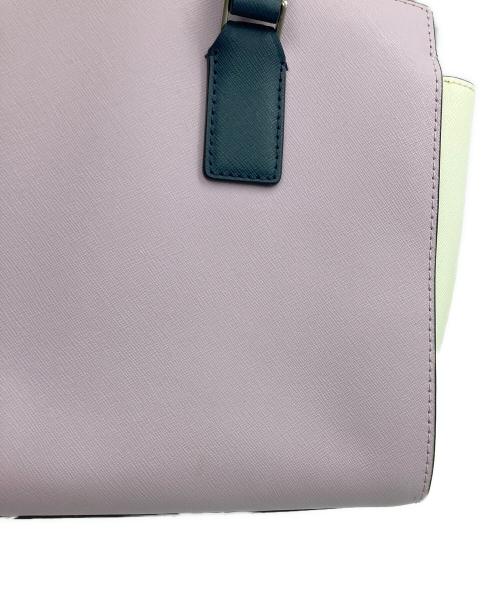 Kate Spade（ケイトスペード）Kate Spade (ケイトスペード) キャメロン ミディアム サッチェル 2WAYバッグ ネイビー×パープルの古着・服飾アイテム