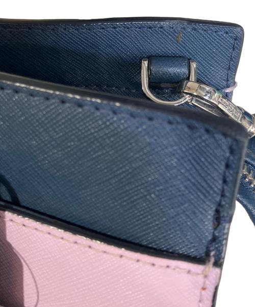 Kate Spade（ケイトスペード）Kate Spade (ケイトスペード) キャメロン ミディアム サッチェル 2WAYバッグ ネイビー×パープルの古着・服飾アイテム