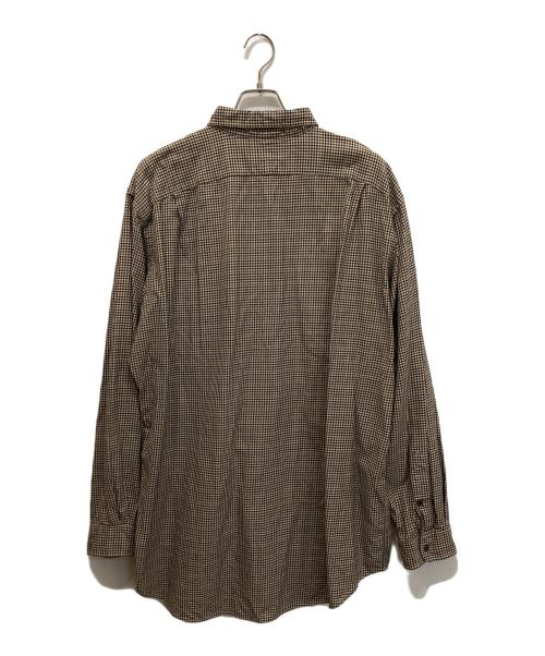 POLO RALPH LAUREN（ポロ・ラルフローレン）POLO RALPH LAUREN (ポロ・ラルフローレン) 90S シルクコットン ギンガムチェックシャツ ブラウン サイズ: XLT TALLの古着・服飾アイテム