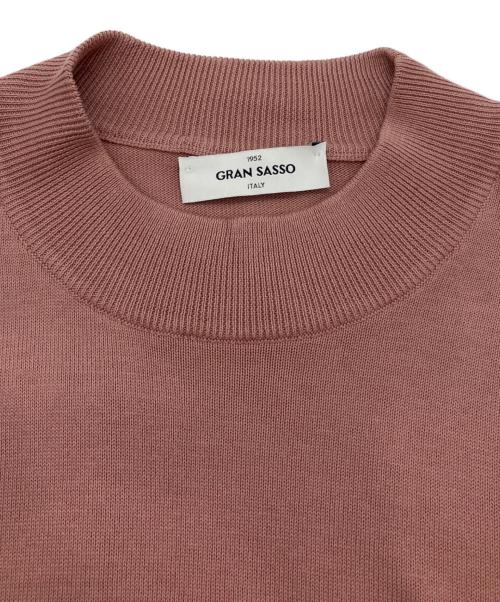 GLAN SASSO（グランサッソ）GLAN SASSO (グランサッソ) コットン半袖ニット ピンク サイズ:48の古着・服飾アイテム