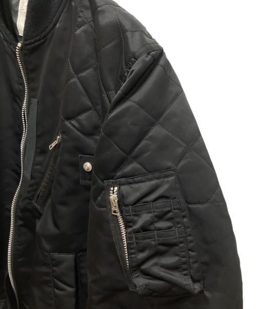 sacai（サカイ）sacai (サカイ) レザードッキング MA-1ジャケット ブラック サイズ:2の古着・服飾アイテム