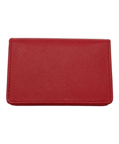 PRADA（プラダ）PRADA (プラダ) サフィアーノレザー カードケース レッドの古着・服飾アイテム