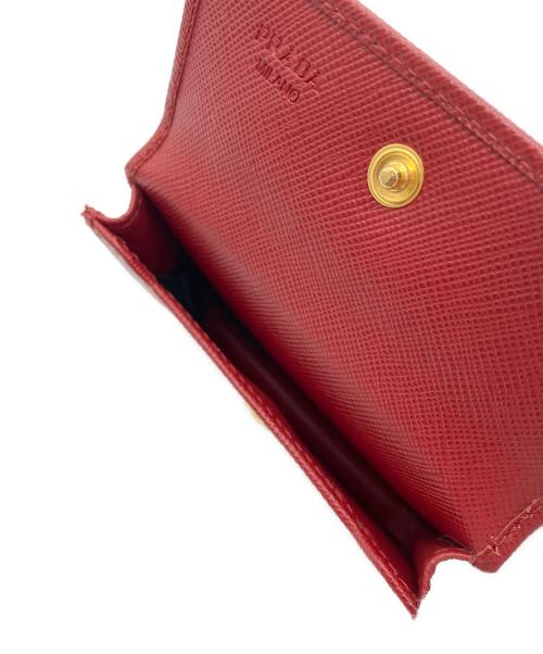 PRADA（プラダ）PRADA (プラダ) サフィアーノレザー カードケース レッドの古着・服飾アイテム