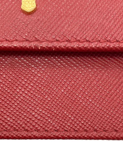 PRADA（プラダ）PRADA (プラダ) サフィアーノレザー カードケース レッドの古着・服飾アイテム