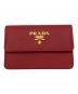 PRADA（プラダ）の古着「サフィアーノレザー カードケース」｜レッド