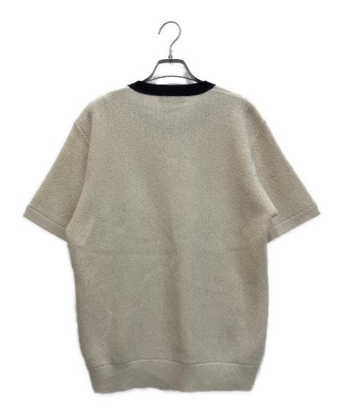 RAffa MOLINA（ラファモリーナ）RAffa MOLINA (ラファモリーナ) 別注パイピング クルーネック ハーフスリーブニット アイボリー サイズ:Mの古着・服飾アイテム