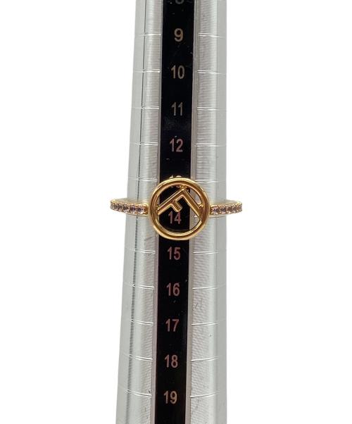 FENDI（フェンディ）FENDI (フェンディ) F IS FENDIロゴクリスタルリング ゴールド サイズ:14号の古着・服飾アイテム