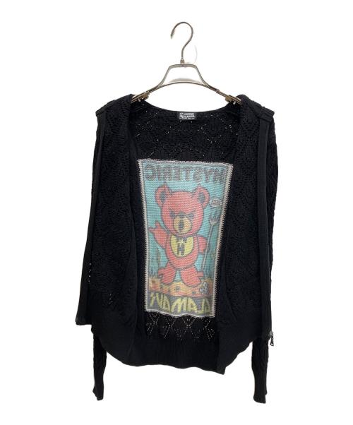 Hysteric Glamour（ヒステリックグラマー）Hysteric Glamour (ヒステリックグラマー) コットンポリ ニットパーカー ブラック サイズ:freeの古着・服飾アイテム