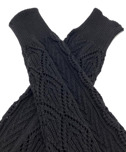 Hysteric Glamour（ヒステリックグラマー）Hysteric Glamour (ヒステリックグラマー) コットンポリ ニットパーカー ブラック サイズ:freeの古着・服飾アイテム