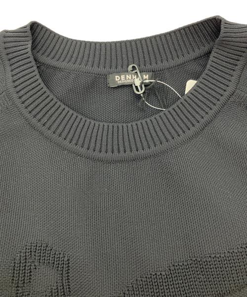 Denham（デンハム）Denham (デンハム) 3D LOGO TECK KNIT ロゴニット ブラック サイズ:Lの古着・服飾アイテム