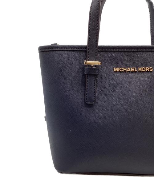 MICHAEL KORS（マイケルコース）MICHAEL KORS (マイケルコース) 2WAYバッグ ネイビーの古着・服飾アイテム